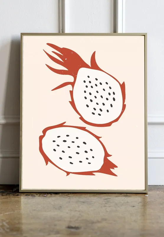 Постер «Овощи и фрукты - Драконий фрукт» на стене в офисе