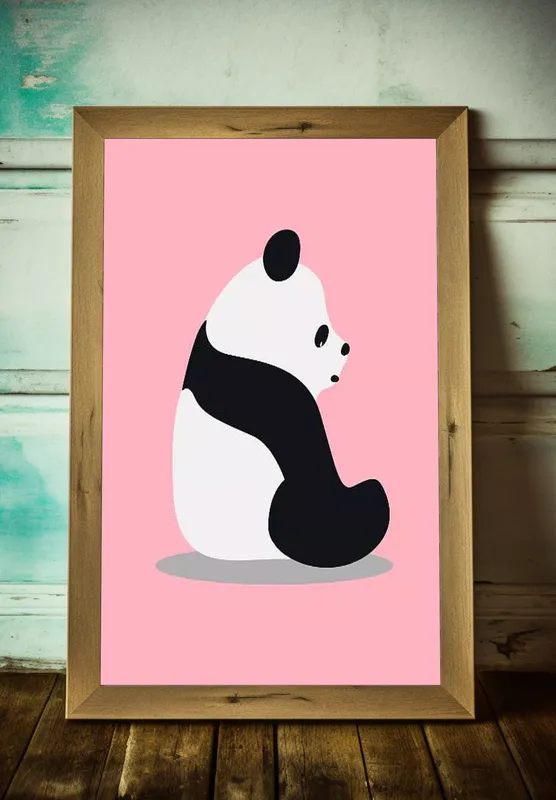 Постер «Панда» на стене в офисе