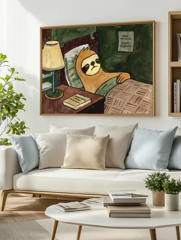 Постер «Brilevsky - Планы на месяц» на стене в офисе