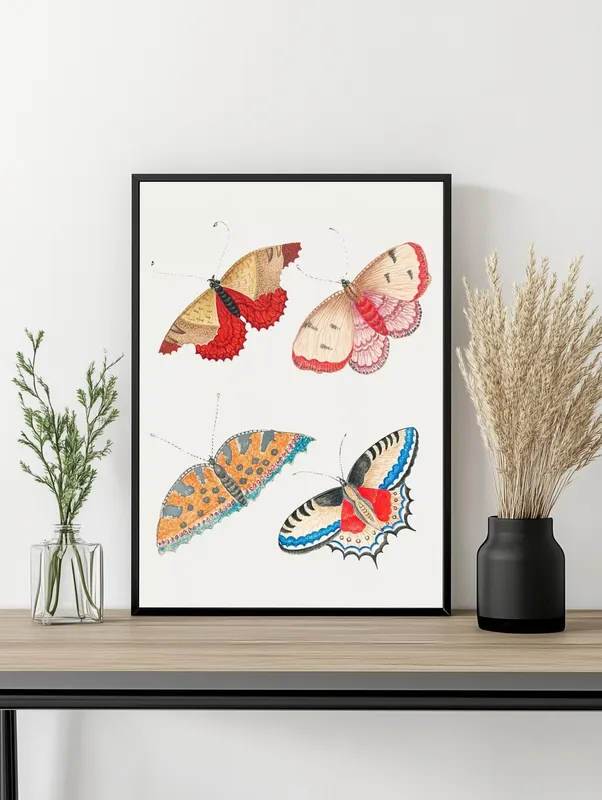 Постер «Бабочки - Нежные бабочки» на стене в офисе