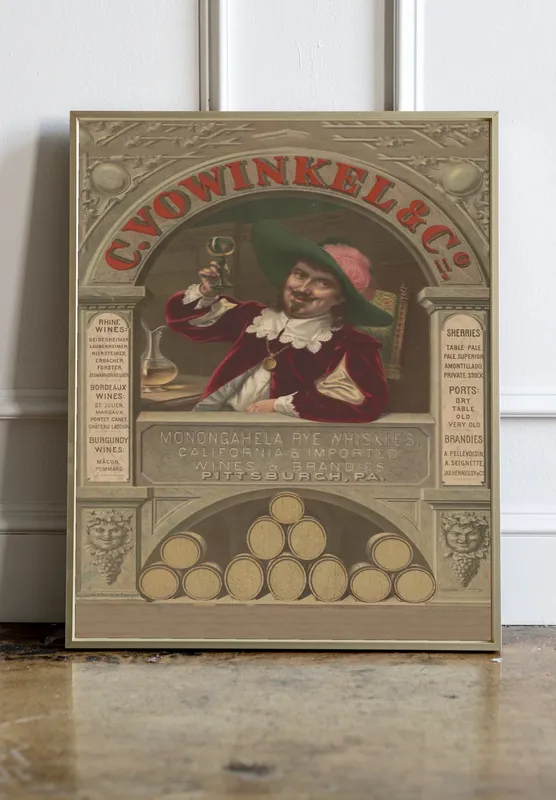 Постер «Рекламный плакат - Виски C. Vowinkel, Whisky» на стене в офисе