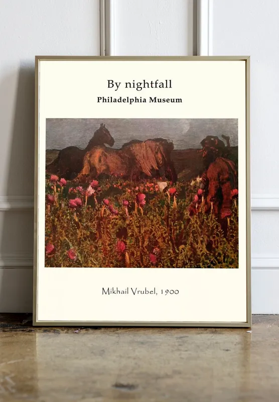 Постер «Михаил Врубель - К ночи» на стене в офисе