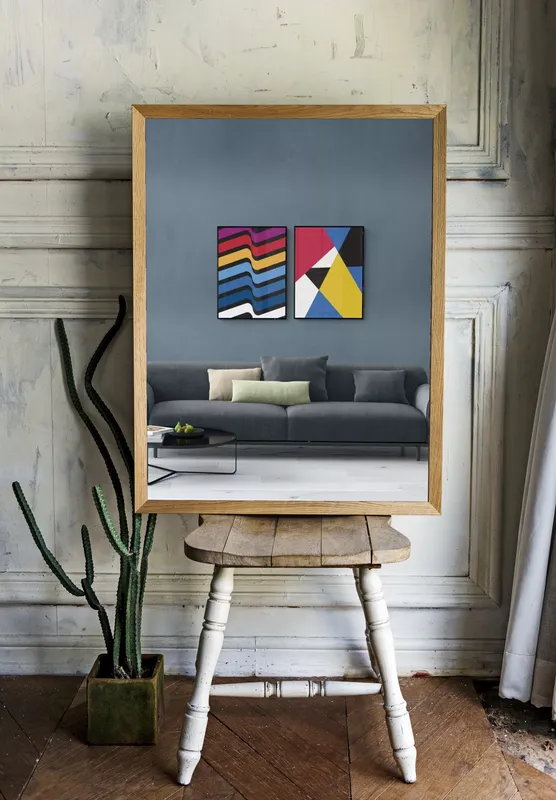 Постер «Набор постеров Абстрактная геометрия» на стене в офисе