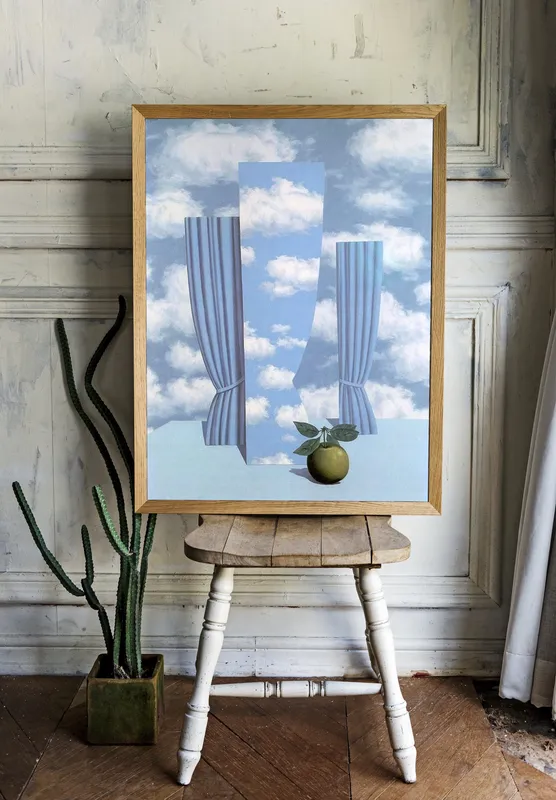 Постер «Постер Рене Магритт Прекрасный мир» на стене в офисе