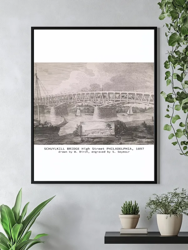 Постер «Мосты - Мост Шайлкилл» на стене в офисе