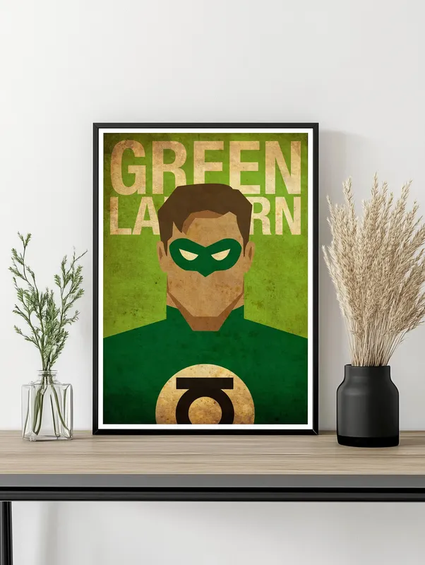 Постер «Зеленый фонарь - В образе» на стене в офисе