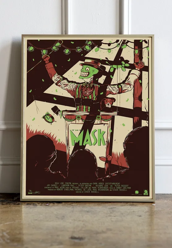 Постер «Маска» на стене в офисе