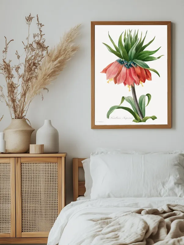 Постер «Дикие цветы - Императорский Фритиллари» на стене в офисе