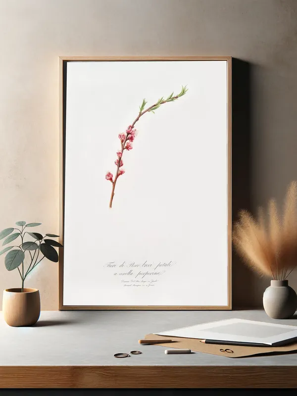 Постер «Дикие цветы "Цветок персика"» на стене в офисе