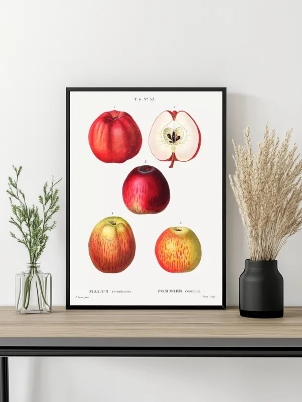 Постер «Фрукты - Красные яблоки» на стене в офисе