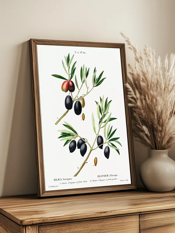 Постер «Фрукты - Веточки оливы» на стене в офисе