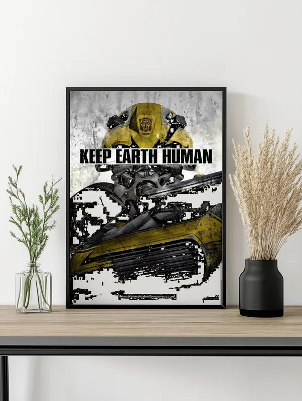 Постер «Трансформеры» на стене в офисе