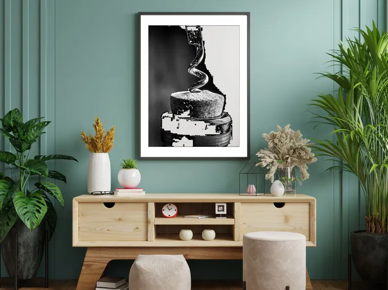 Постер «Эстетичное фото изъятия пробки» на стене в офисе