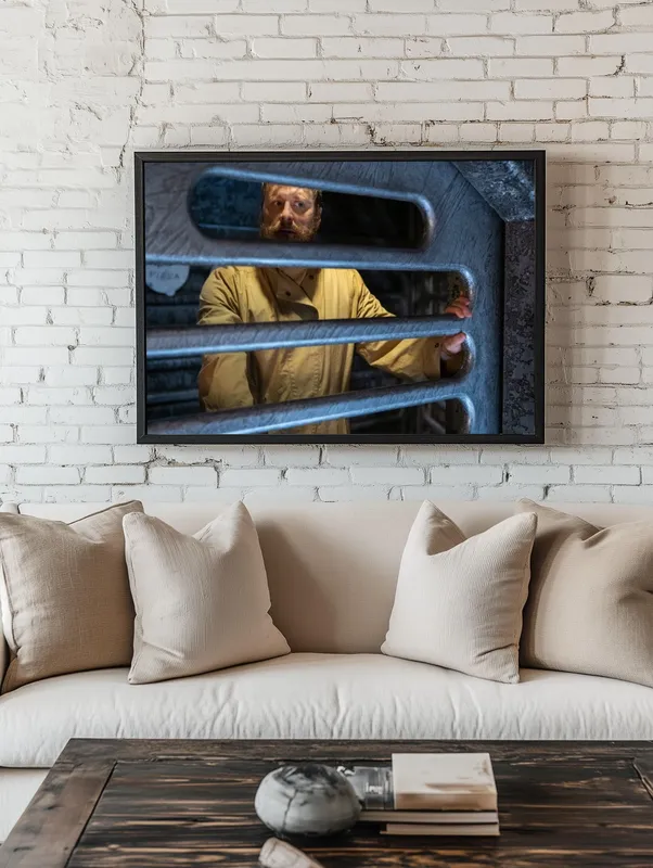 Постер «Постер Засланец из космоса — Гарри за решёткой» на стене в офисе