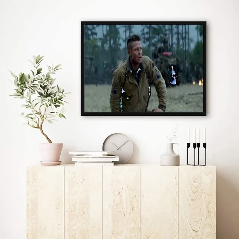 Постер «Постер Ярость — Кольер на поле боя, ночное сражение» на стене в офисе