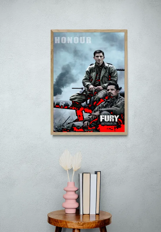 Постер «Постер Ярость — Лерман и Пенья, персонажный плакат Честь» на стене в офисе