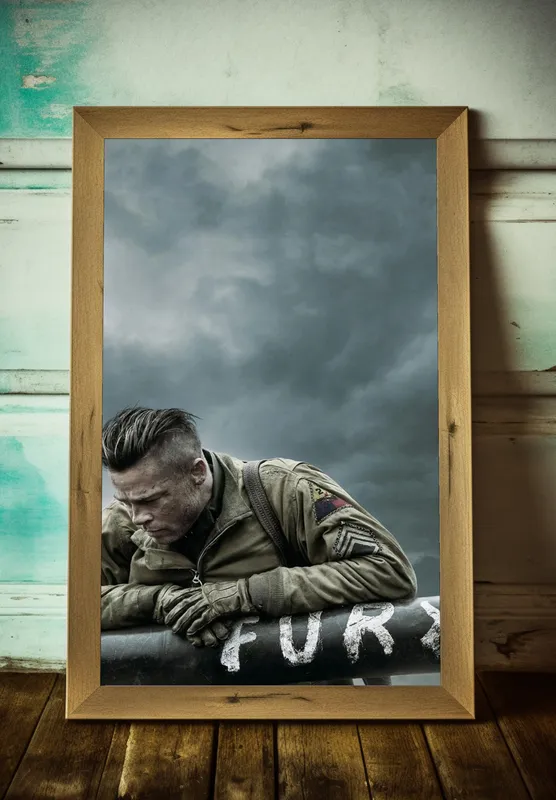 Постер «Постер Ярость — Воин на стволе, вертикальный» на стене в офисе