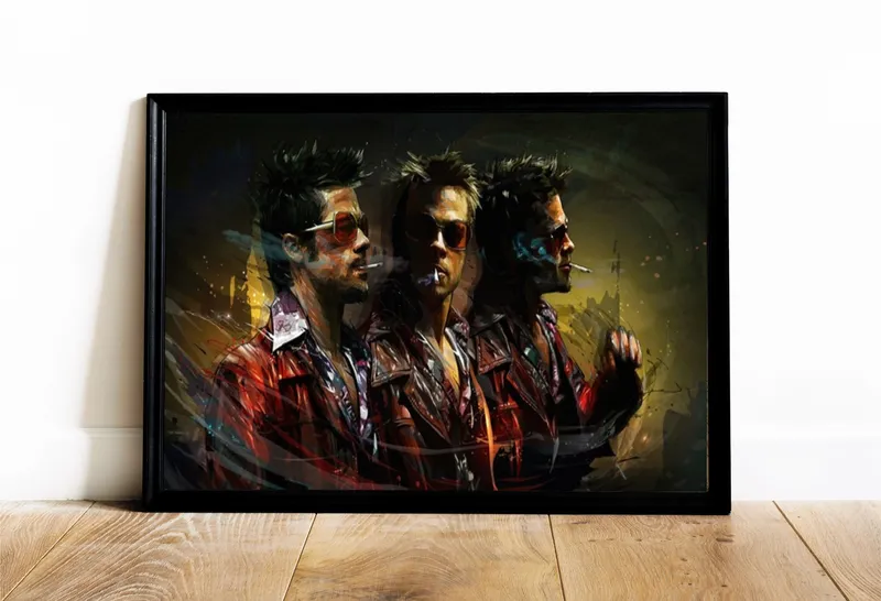 Постер «Постер Бойцовский клуб — Тайлер Дёрден арт» на стене в офисе