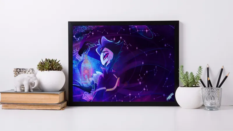 Постер «Постер Адский Босс — Столас среди звёзд» на стене в офисе