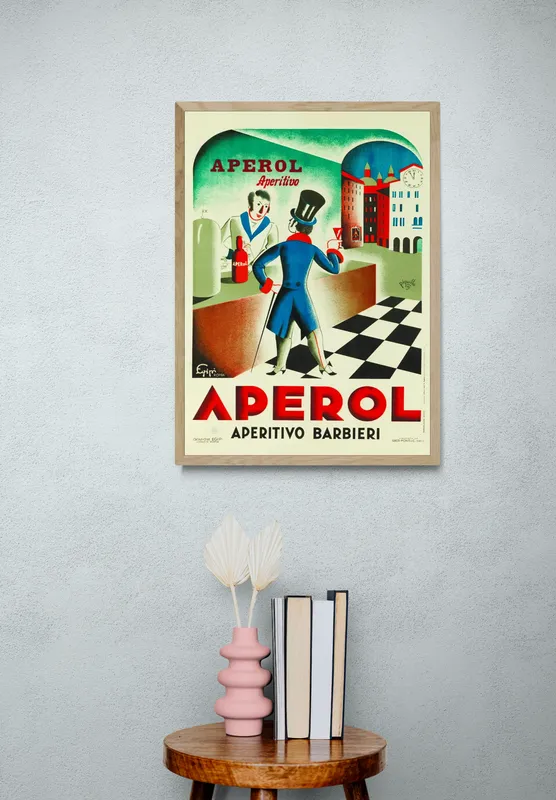 Постер «Апероль в Италии» на стене в офисе