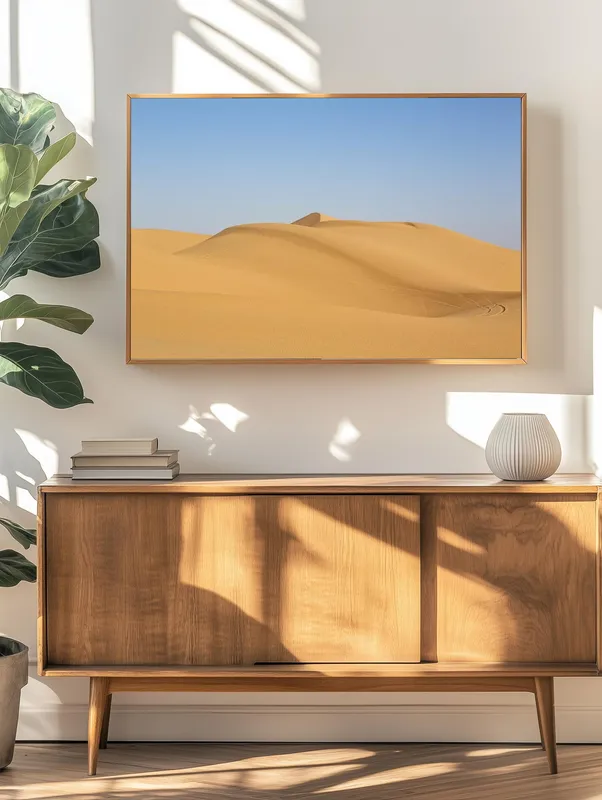 Постер «Песчаные дюны в Южной Калифорнии» на стене в офисе