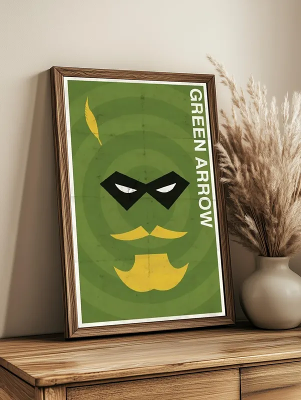 Постер «Зеленая стрелка» на стене в офисе