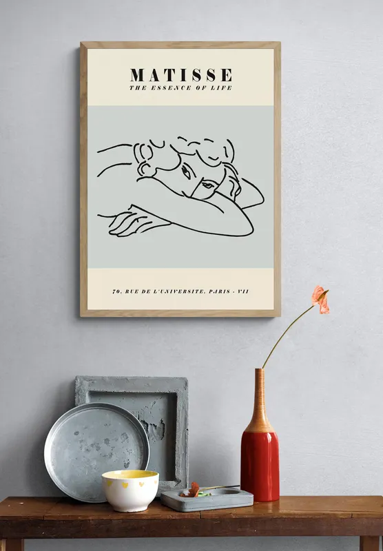 Постер «Анри Матисс - выставочный плакат-3» на стене в офисе