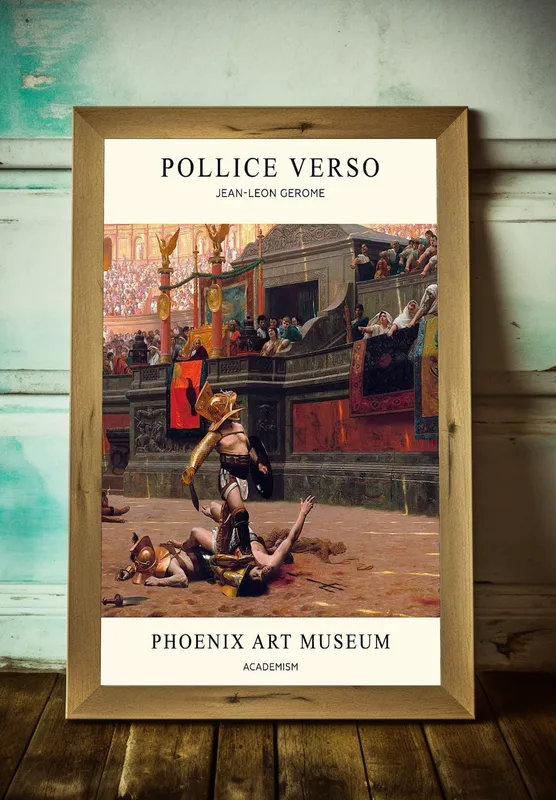 Постер «Жан-Леон Жером - Пальцы вниз» на стене в офисе