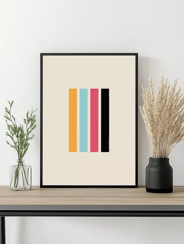 Постер «Баухаус - Прямые» на стене в офисе