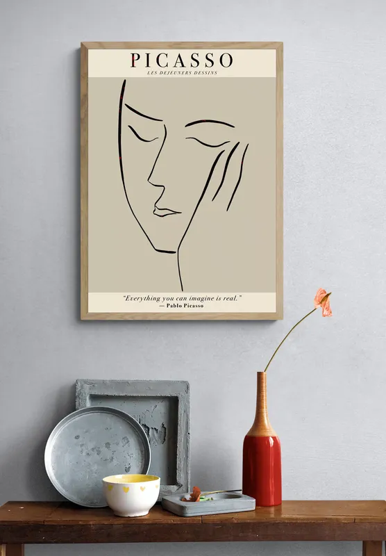 Постер «Пабло Пикассо - Портрет девушки» на стене в офисе