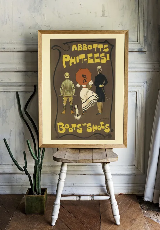 Постер «Рекламный плакат - Обувь Abbotts Phit-Eesi» на стене в офисе