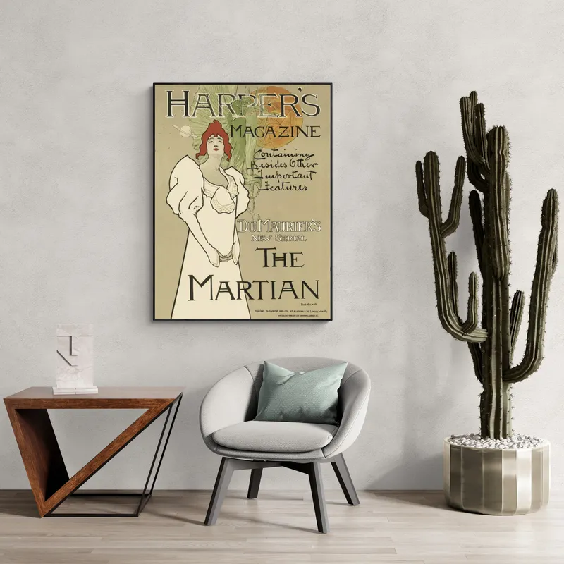 Постер «Рекламный плакат - Harpers Magazine, The Martian» на стене в офисе