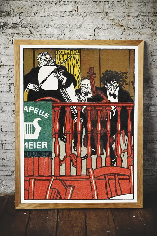 Постер «Мориц Юнг - Салонный оркестр Мейера» на стене в офисе