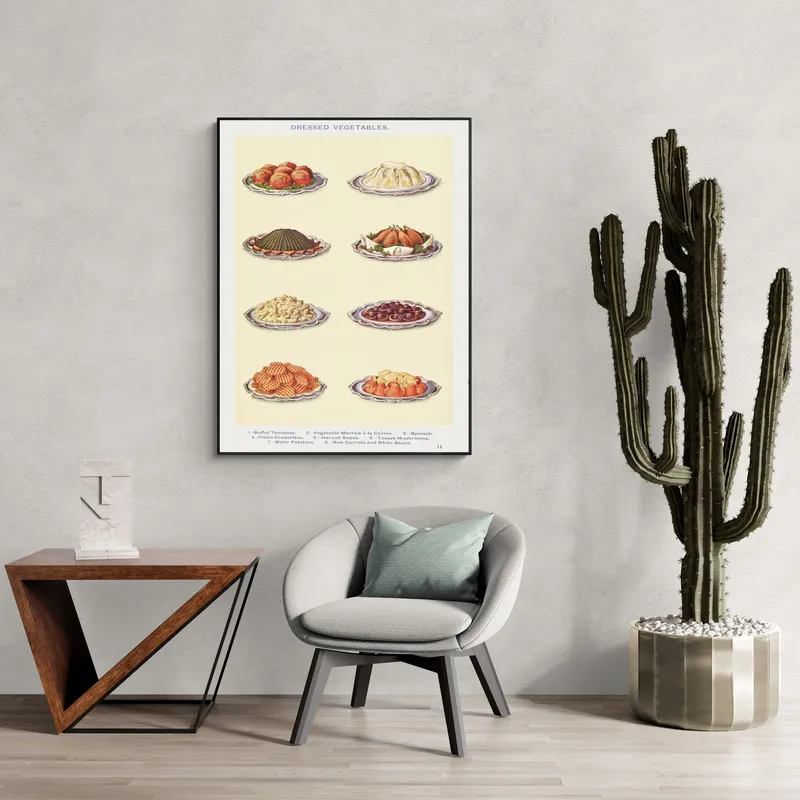 Постер «Еда - Закуски» на стене в офисе