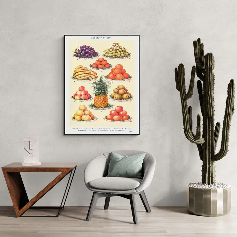 Постер «Еда - Фруктовые десерты» на стене в офисе