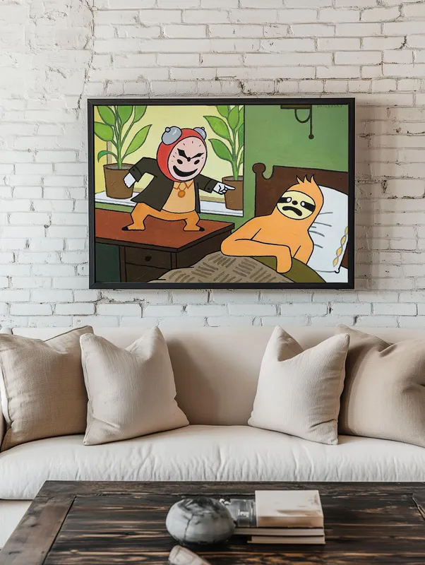 Постер «Brilevsky - Грозный будильник» на стене в офисе