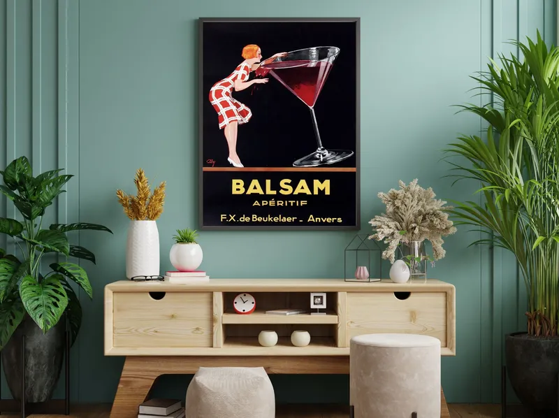 Постер «Рекламный плакат - Balsam aperitif F.X. de Beukelaer» на стене в офисе