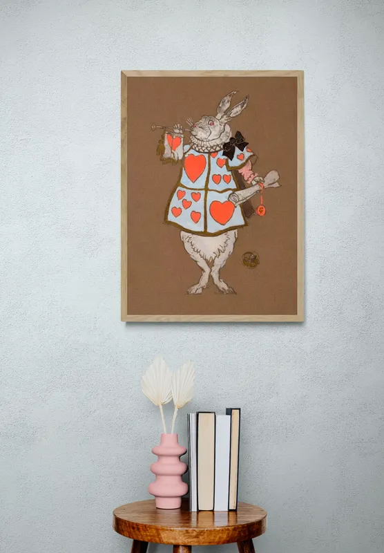 Постер «Заяц - Веселый заяц» на стене в офисе