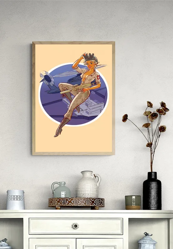 Постер «Девушка из флота» на стене в офисе