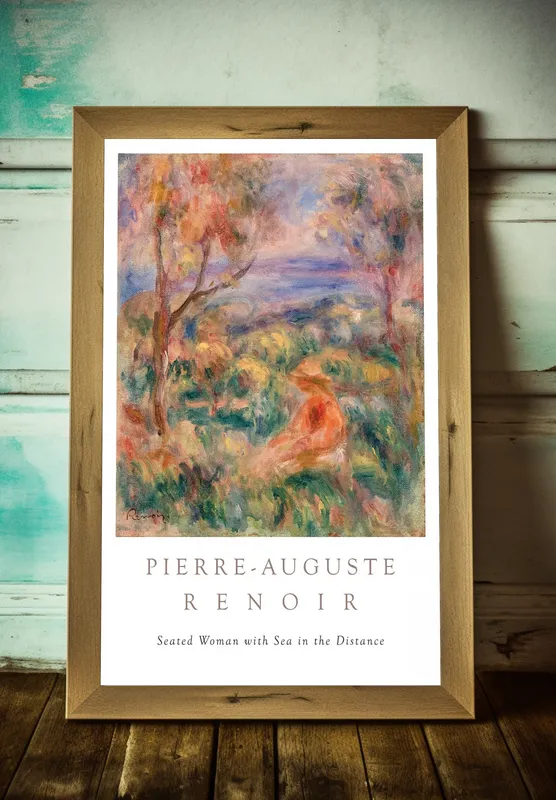 Постер «Пьер Огюст Ренуар - Сидящая Женщина» на стене в офисе