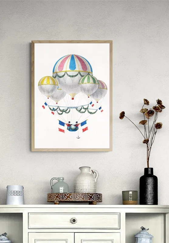 Постер «Праздничные Воздушные Шары» на стене в офисе