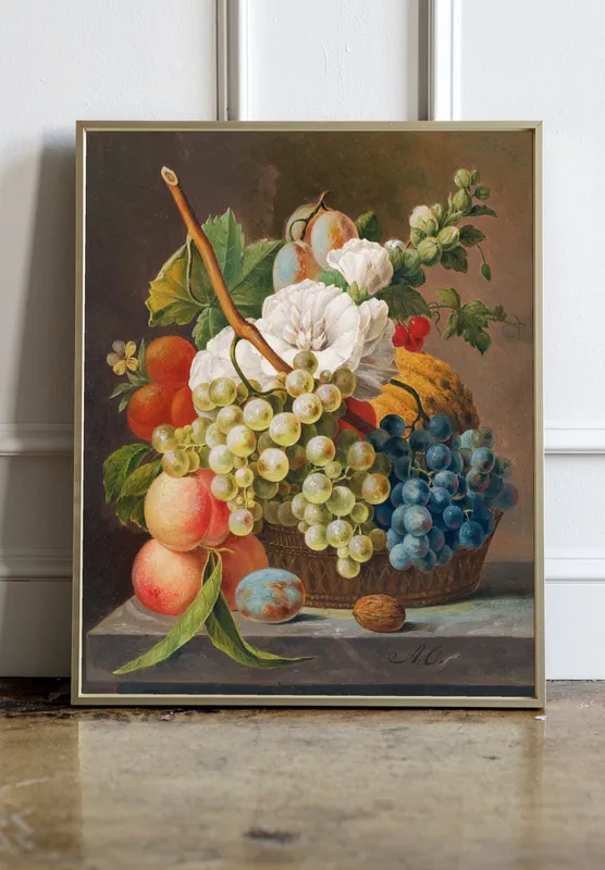 Постер «Фруктовая феерия» на стене в офисе