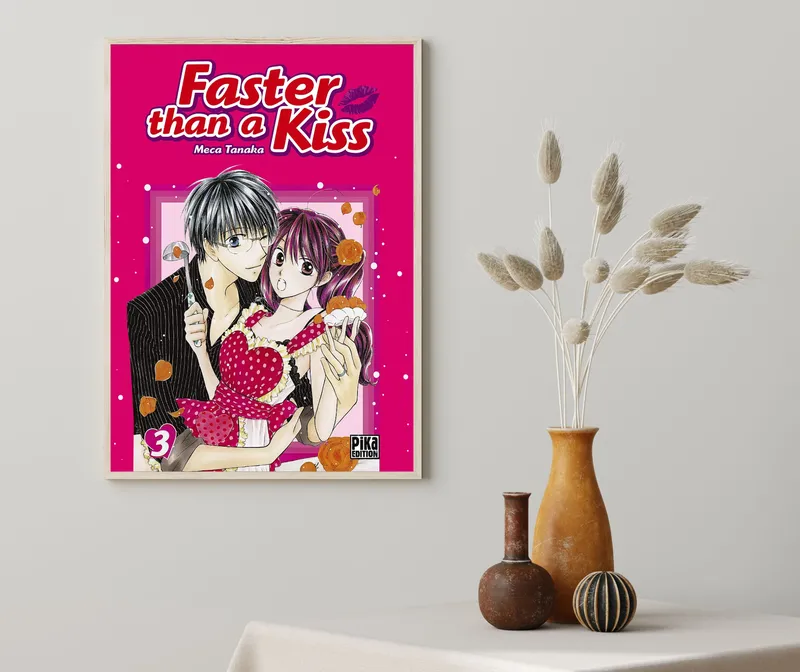 Постер «Опережая поцелуй. Супружеская жизнь» на стене в офисе