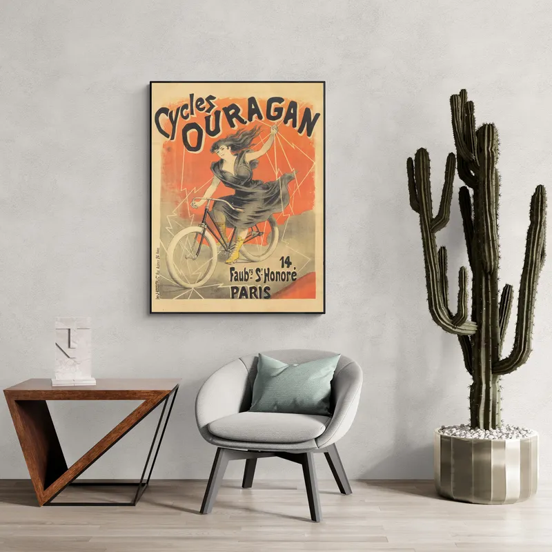 Постер «Велосипеды - Велосипеды Cycles Ouragan, Dombret - Jussy» на стене в офисе