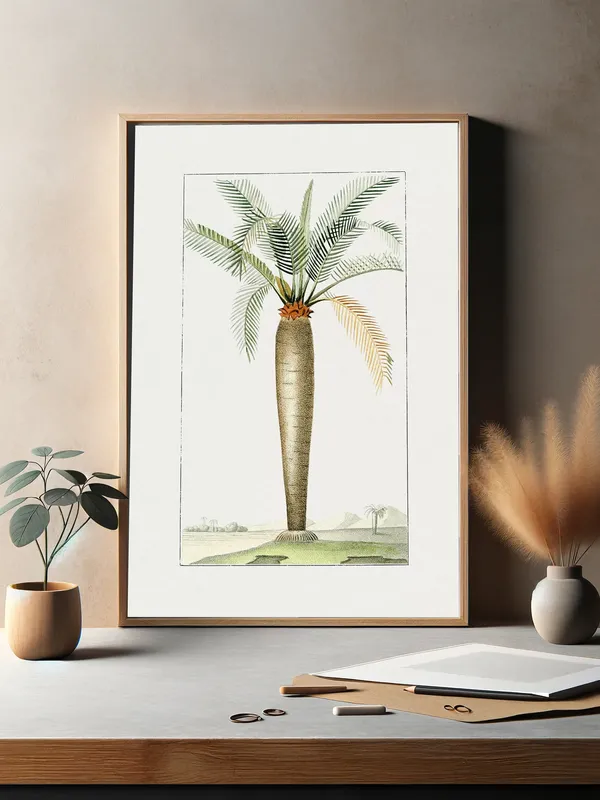 Постер «Пальмы - Пальма с желтой веткой» на стене в офисе