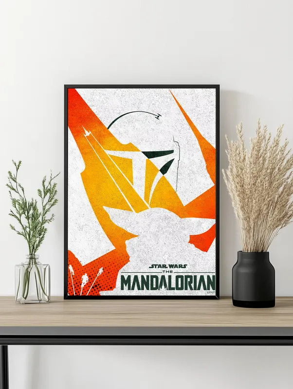 Постер «Мандалорец. Ретро плакат» на стене в офисе