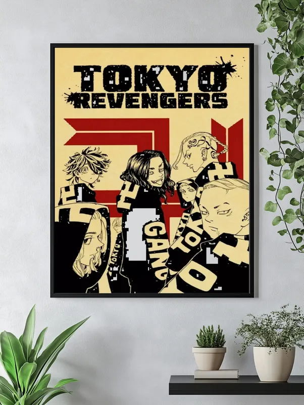 Постер «Tokyo Avengers» на стене в офисе