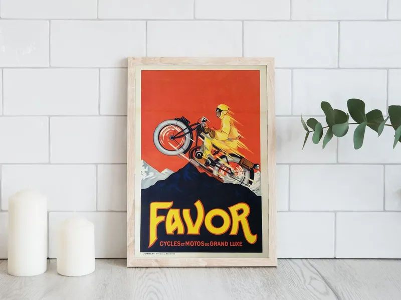 Постер «Мотоциклы - Роскошный мотоцикл» на стене в офисе