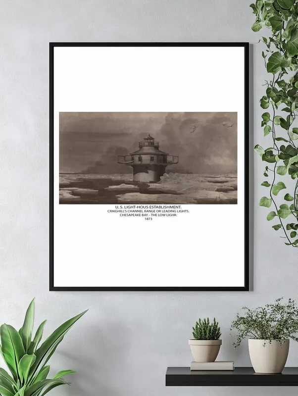 Постер «Каналы -  Канал Крейгхилла» над диваном в гостиной