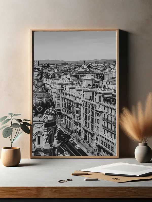 Постер «Мадрид» на стене в офисе